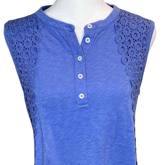 J Crew Factory Sleeveless Lace Detail Top Size S - Picture 3 of 10